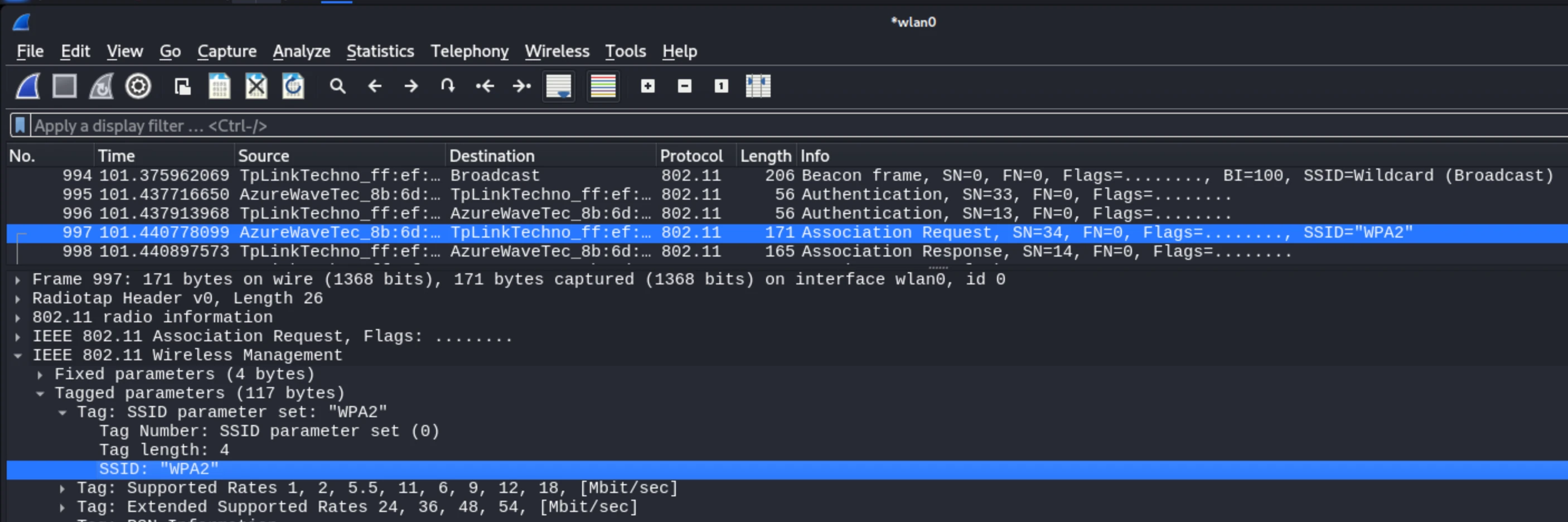 Association with SSID