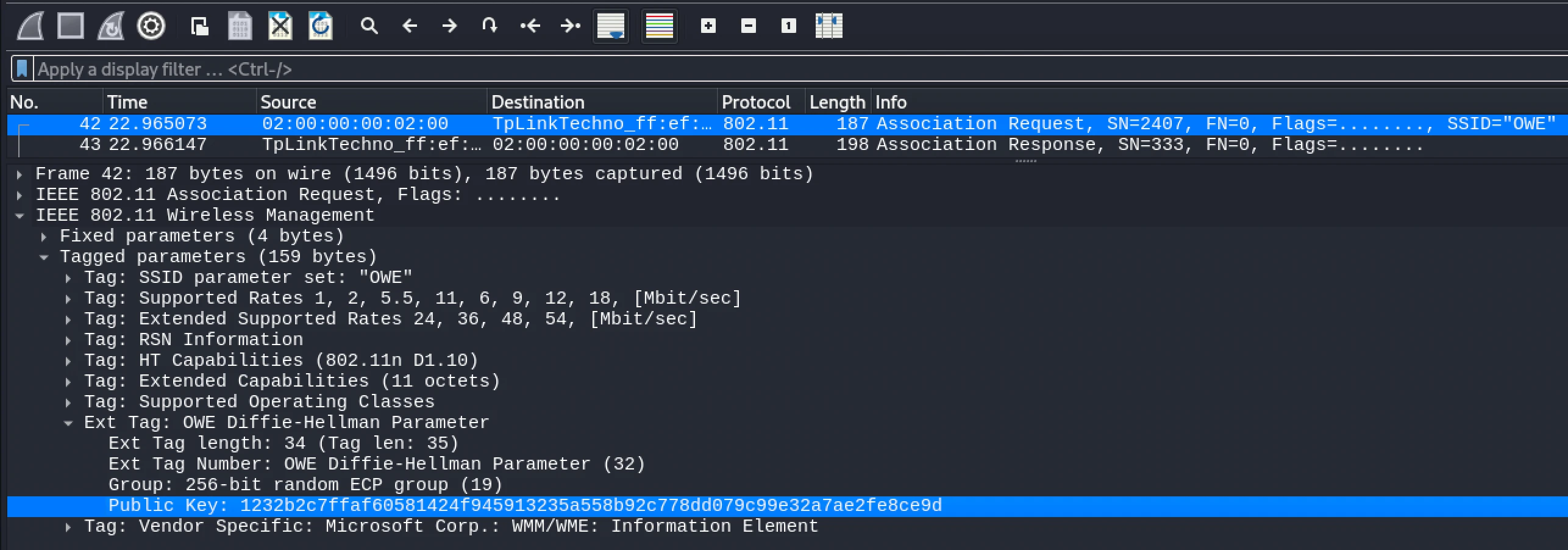 OWE Association Request